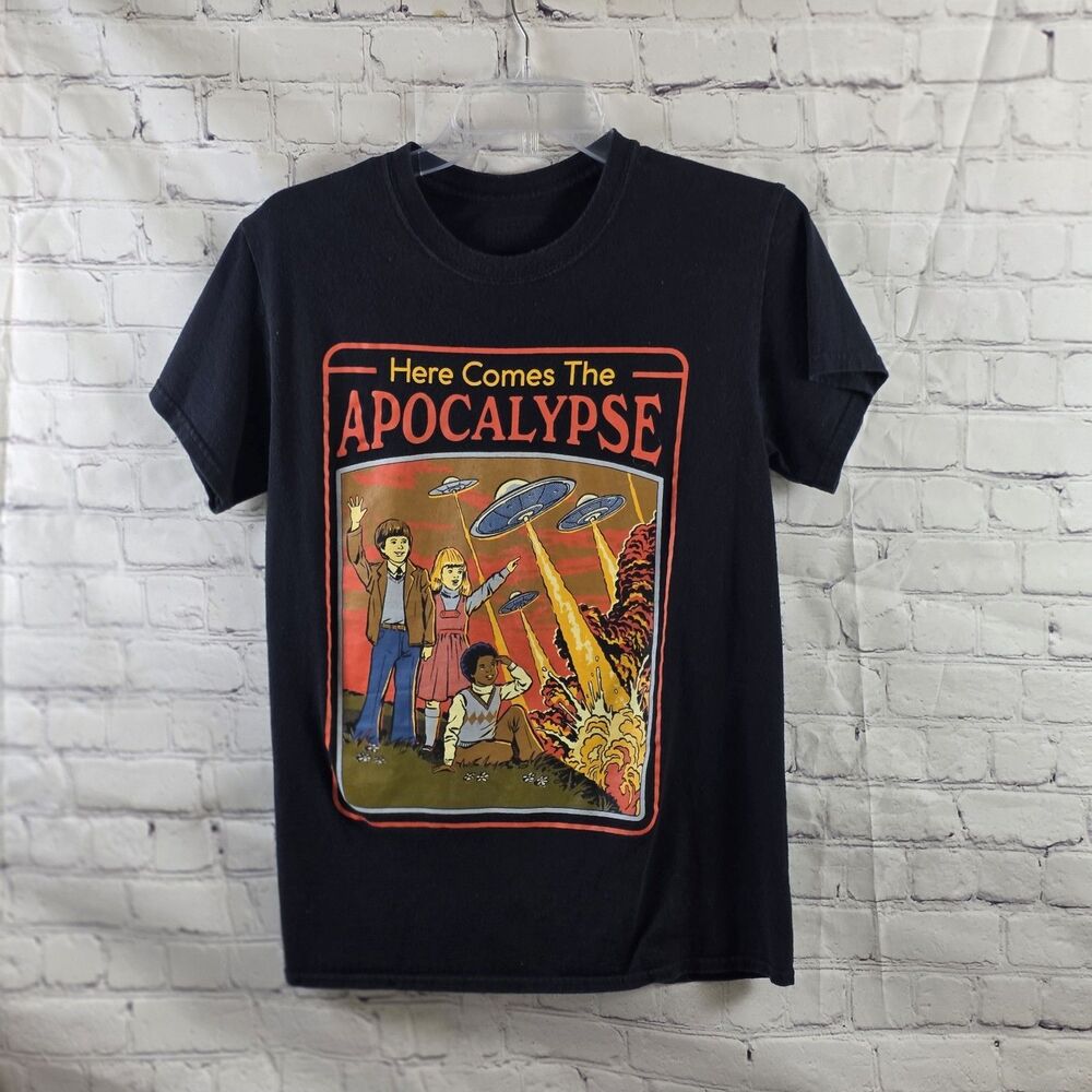 Steven Rhodes "Here Comes the Apocalypse" Adult Medium Black SS T-shirt